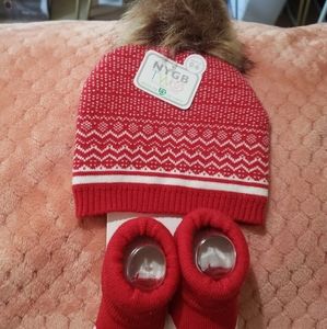 Winter hat and booties